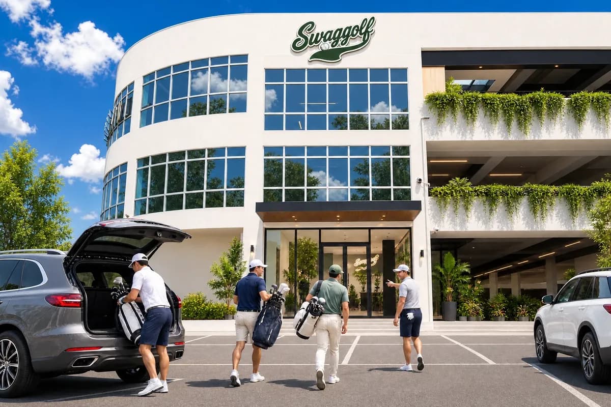The SWAG Golf Arena building at SK 1 Garden City